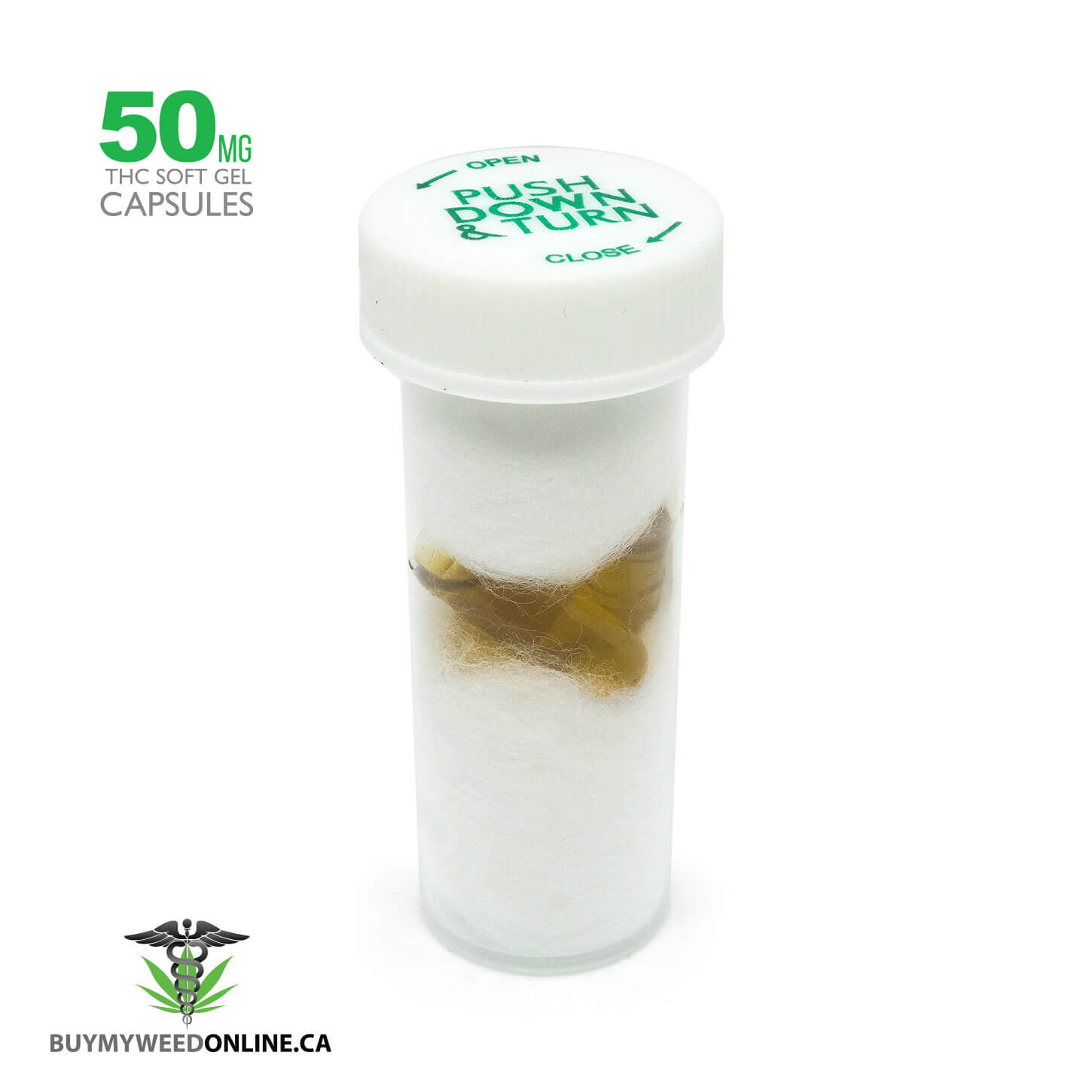 Hemp Seed Oil Capsules with CO2 THC Extract