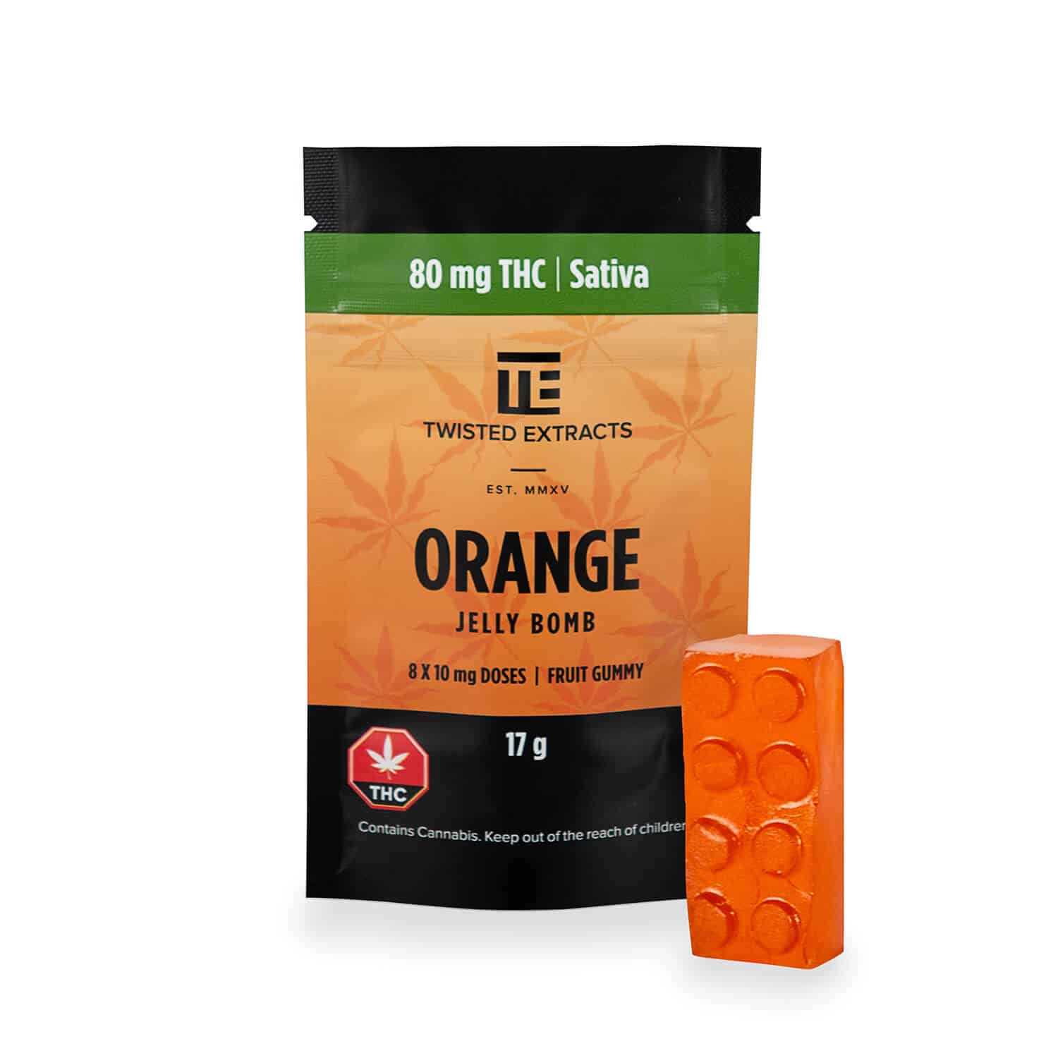 Orange Sativa Jelly Bombs - Twisted Extracts