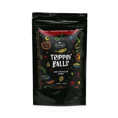 Dark Chocolate Cherry THC infused Trippin Balls - Adorable