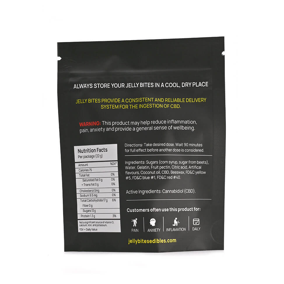 JELLY BITES – CBD – LIGHT & FRUITY MIX – back image