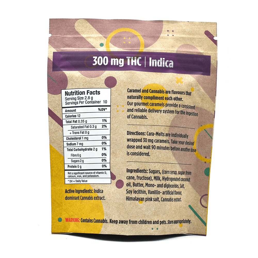 Indica-infused Gourmet Salted Cara Melts back image