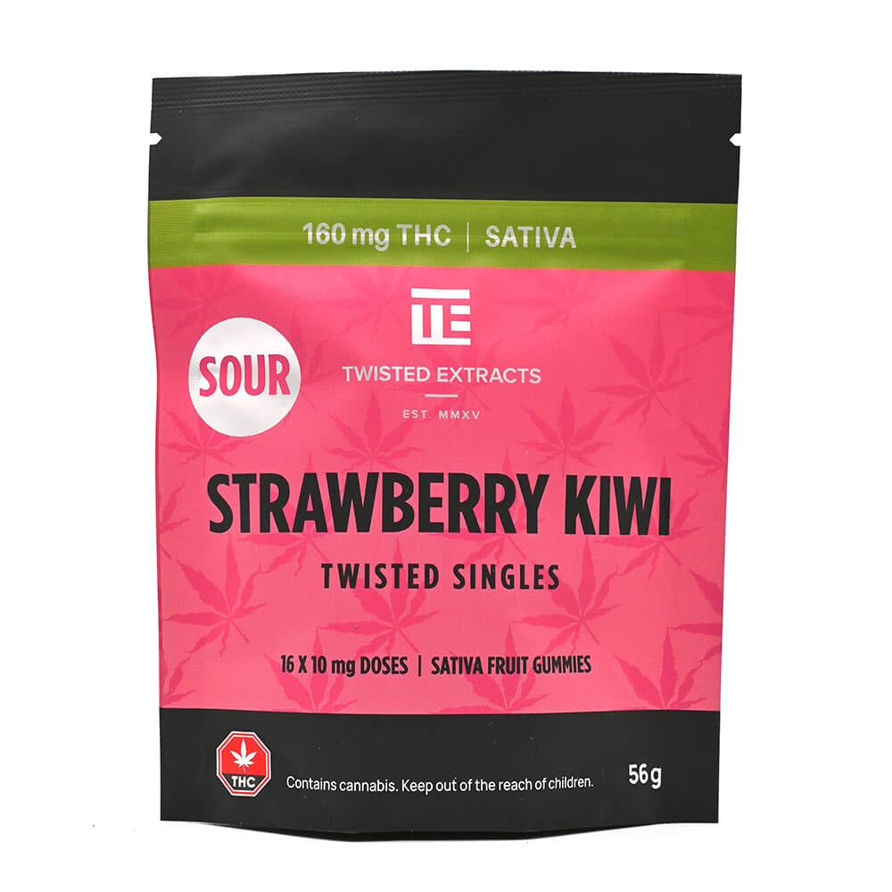 Sour Twisted Singles - Strawberry Kiwi - Twisted Extracts