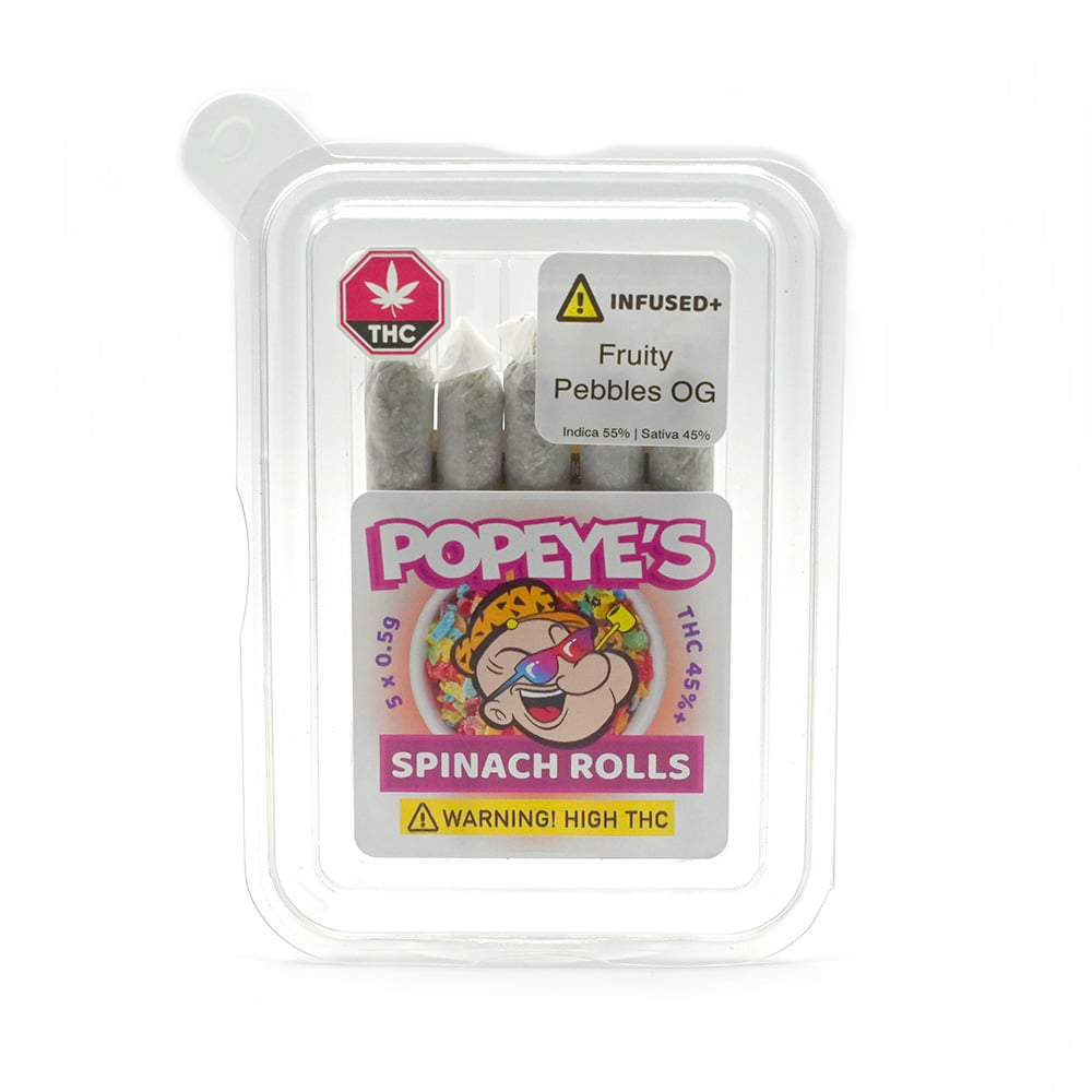 Popeyes Infused Spinach Rolls - Fruity Pebbles OG