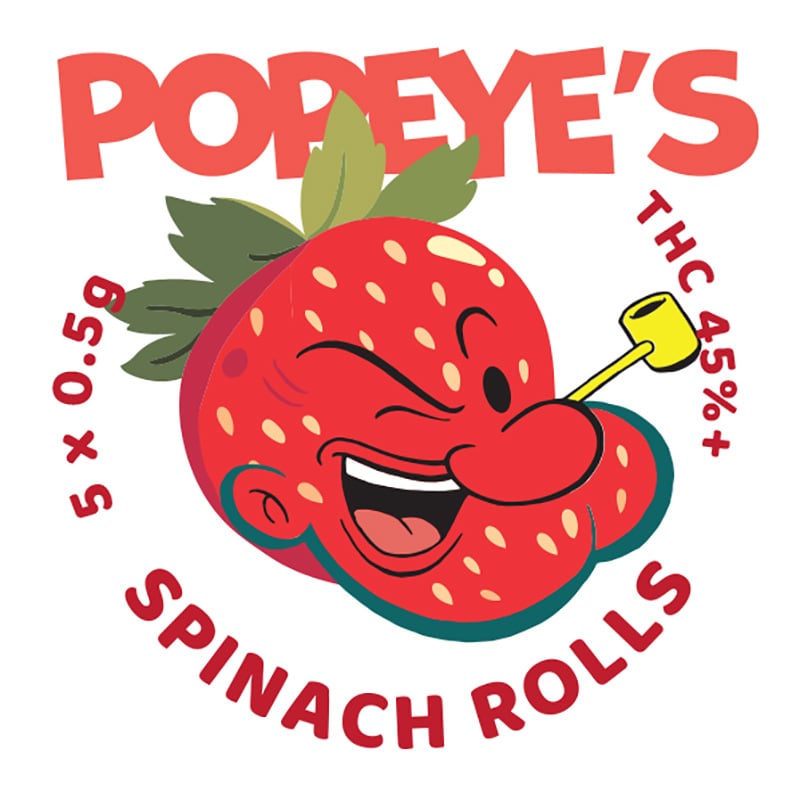 Popeyes Infused Spinach Rolls - Strawberry Diesel - Image 2